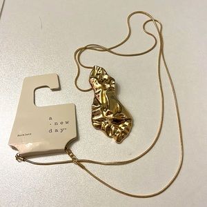 A New Day Long Gold Colored Necklace